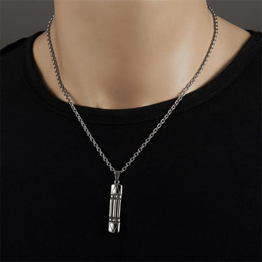 Titanium Atlantis Symbol Pendant Necklace